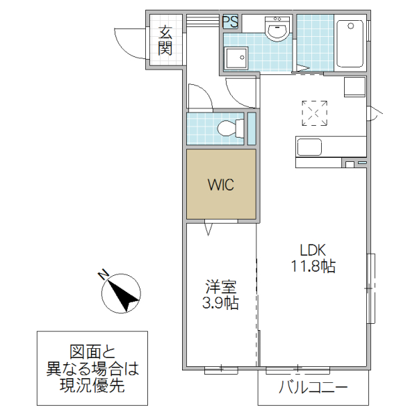 パークドオートム Aの間取り