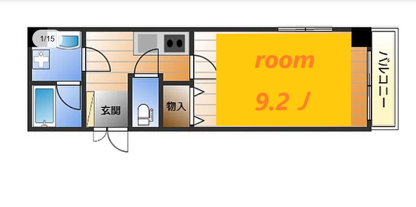 仙台市宮城野区苦竹のマンションの間取り