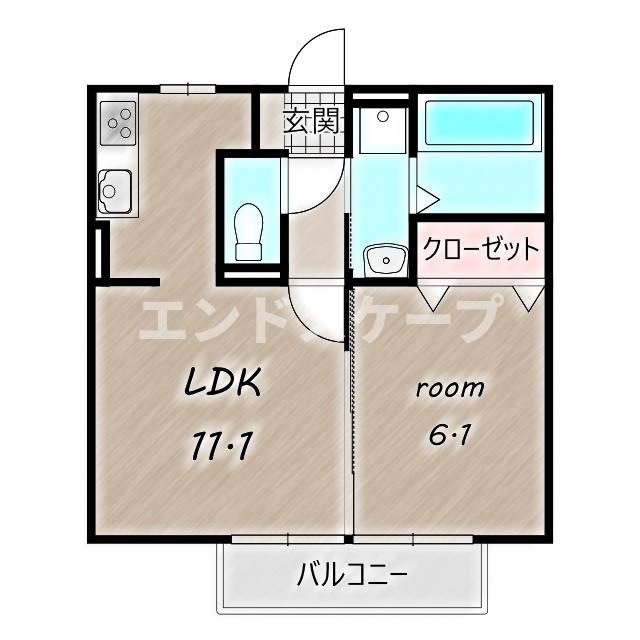 前橋市青柳町のアパートの間取り