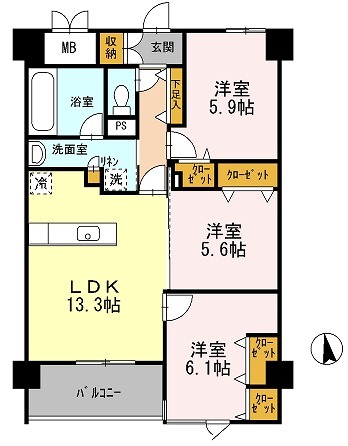 【セイクレッドの間取り】