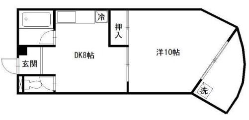 徳島市南佐古七番町のマンションの間取り