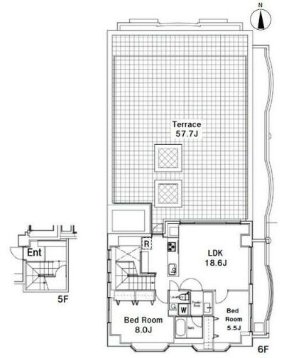 杉並区和田のマンションの間取り