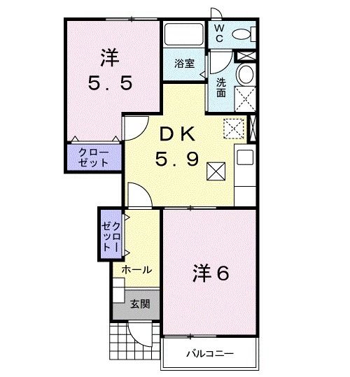 【大里郡寄居町大字寄居のアパートの間取り】