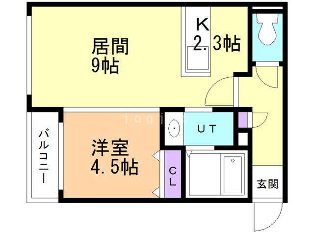 札幌市北区北十七条西のマンションの間取り