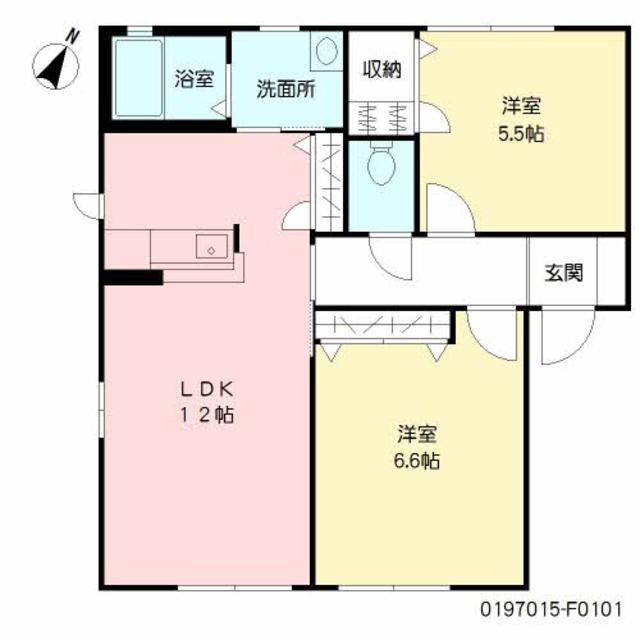 花ぞ野ローズガーデン　Ｆ棟の間取り