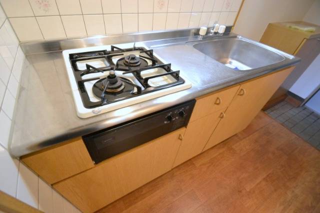 キッチン　2口ガスコンロ付システムキッチン♪