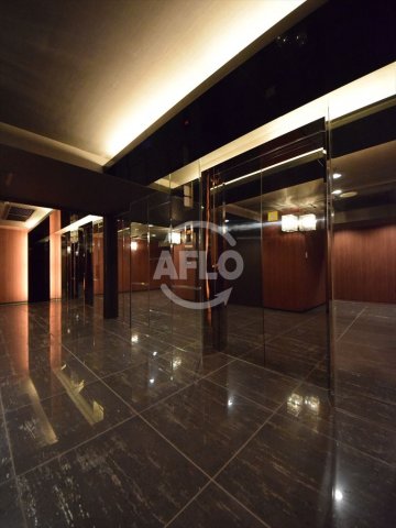 エントランス　アルグラッドザタワー心斎橋　エレベータ3基装備