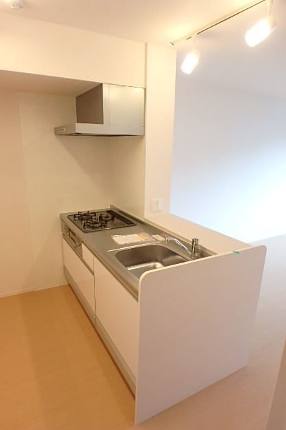 キッチン　３口ガスコンロのカウンターキッチン