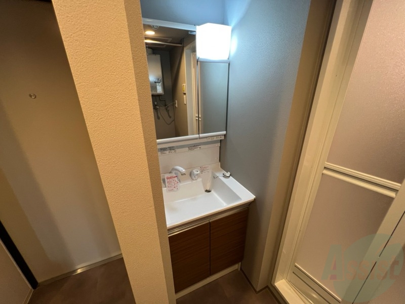 洗面設備　シャンプードレッサー。身支度はここでばっちりですね。