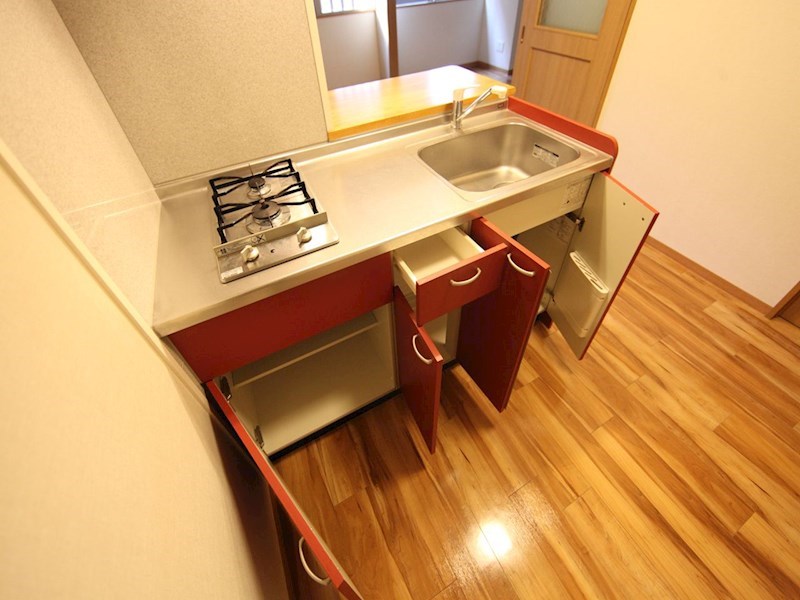 キッチン　システムキッチン（ガス2口コンロ付）