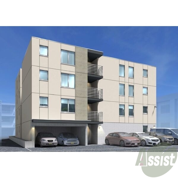 建物外観　外観予想パース　札幌市豊平区「仮）ＳＥＮＮＡ平岸４－６ＭＳ」