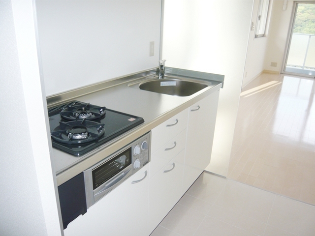 キッチン　２口コンロ付きシステムキッチン