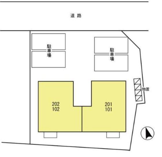 エントランス　敷地配置図