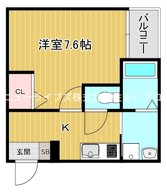 京阪本線 寝屋川市駅 徒歩10分 3階建 築4年の間取り写真