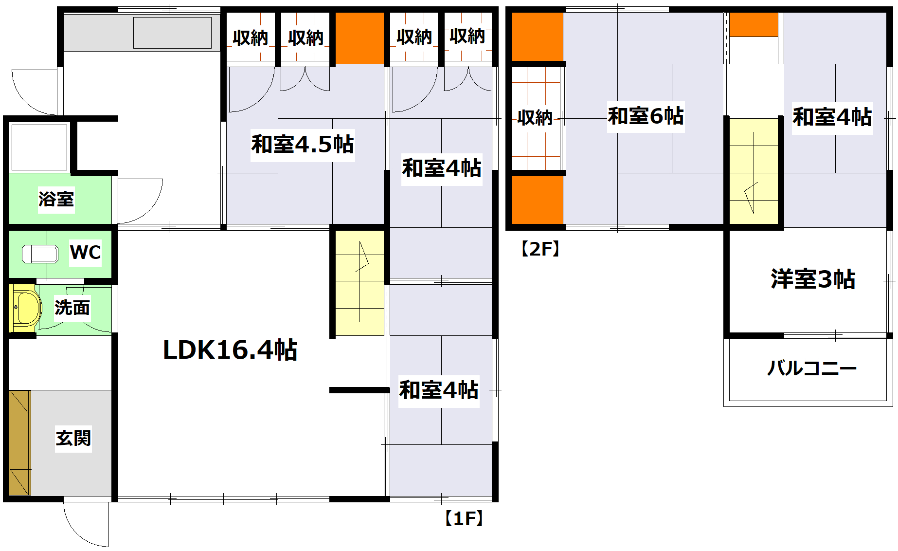 ＪＲ山陽本線 向洋駅 徒歩17分 2階建 築61年の間取り写真