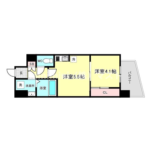 セレニテ難波ミラク参番館の間取り写真
