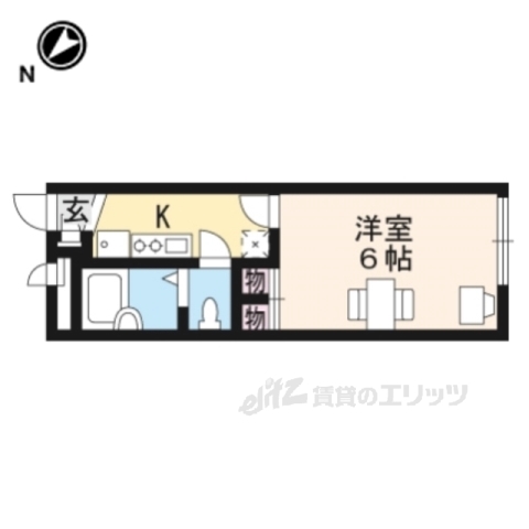 レオパレス西大寺LRの間取り写真