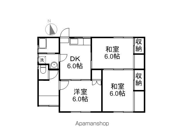 ＪＲ山陽本線 東岡山駅 徒歩21分 1階建 築46年の間取り写真