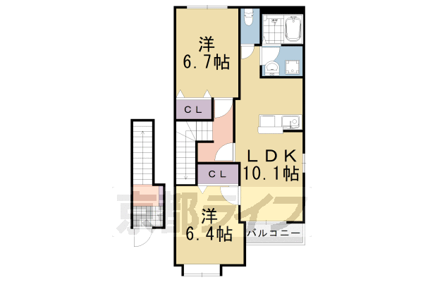 ＪＲ山陰本線 園部駅 徒歩35分 2階建 築16年の間取り写真