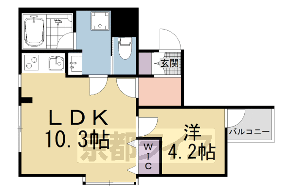 京阪鴨東線 神宮丸太町駅 徒歩11分 5階建 築8年の間取り写真