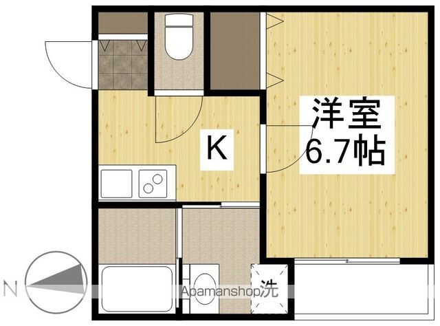 ＪＲ山陽本線 岡山駅 徒歩14分 3階建 築1年の間取り写真