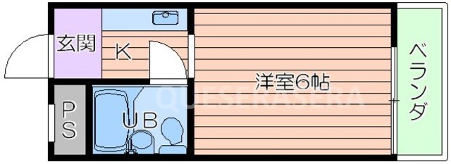 ＪＲ大阪環状線 福島駅 徒歩10分 7階建 築41年の間取り写真