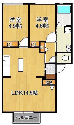 アンファミール Aの間取り写真