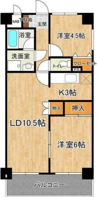 コンフォート市ヶ尾の間取り写真
