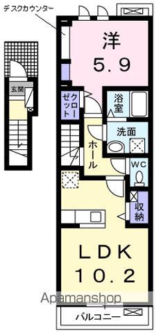 ＪＲ青梅線 小作駅 徒歩22分 2階建 築11年の間取り写真