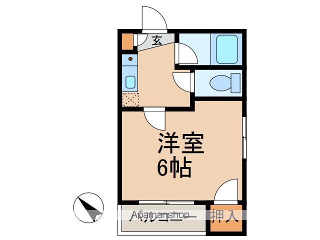 ＪＲ鹿児島本線 大野城駅 徒歩7分 5階建 築34年の間取り写真