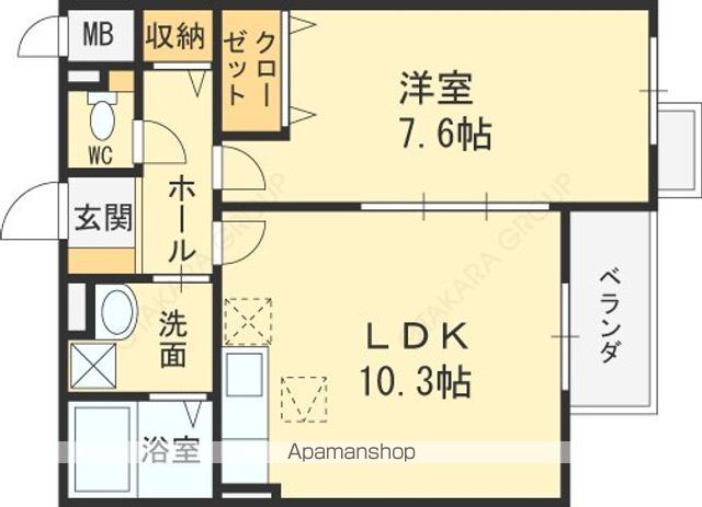 近鉄けいはんな線 長田駅 徒歩9分 2階建 築10年の間取り写真