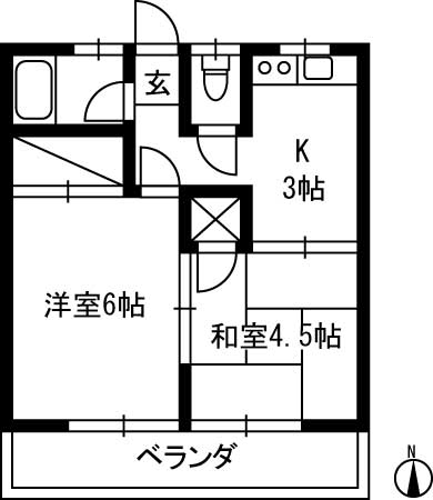 加々美ハイツの間取り