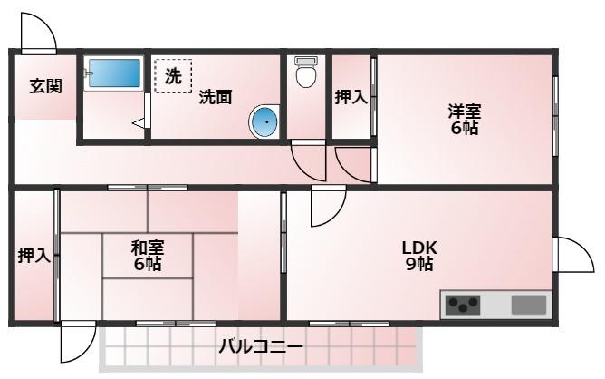 豊中市二葉町のマンションの間取り