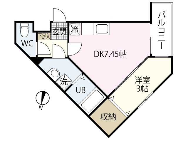 ＭＯＶＥ庚午北壱番館の間取り