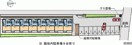 駐車場　敷地内に駐輪場完備です。