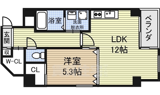 名古屋市熱田区波寄町のマンションの間取り