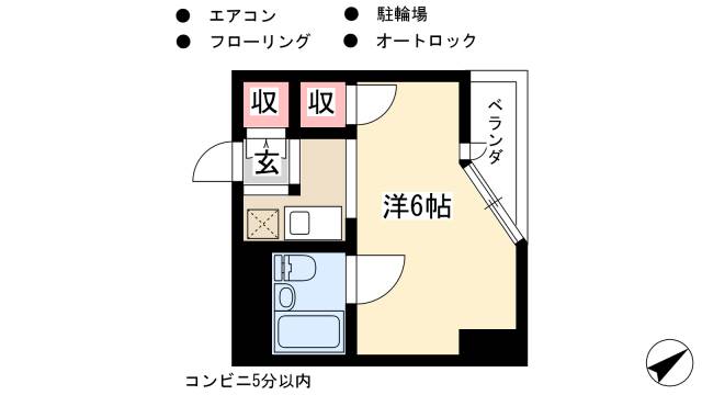 ベルモア堀詰の間取り