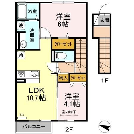 アマンプリ中津の間取り