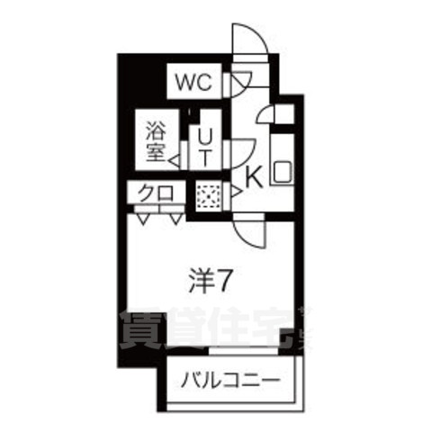 名古屋市昭和区鶴舞のマンションの間取り