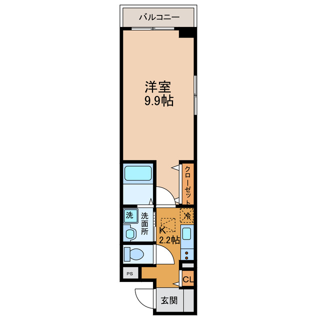 野洲市行畑のアパートの間取り