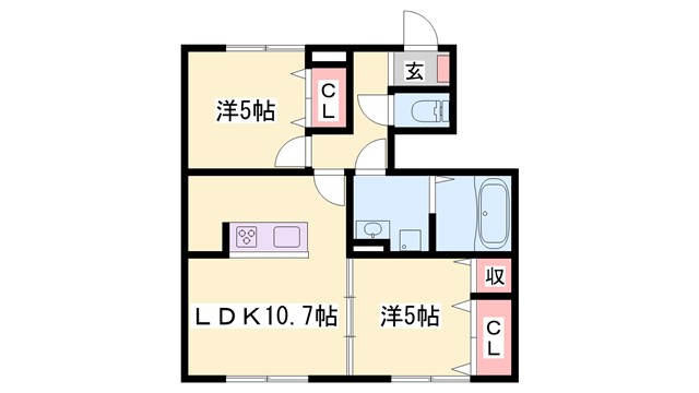 ルピナスハイム西土井の間取り