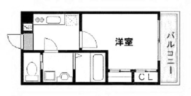 福岡市中央区天神のマンションの間取り