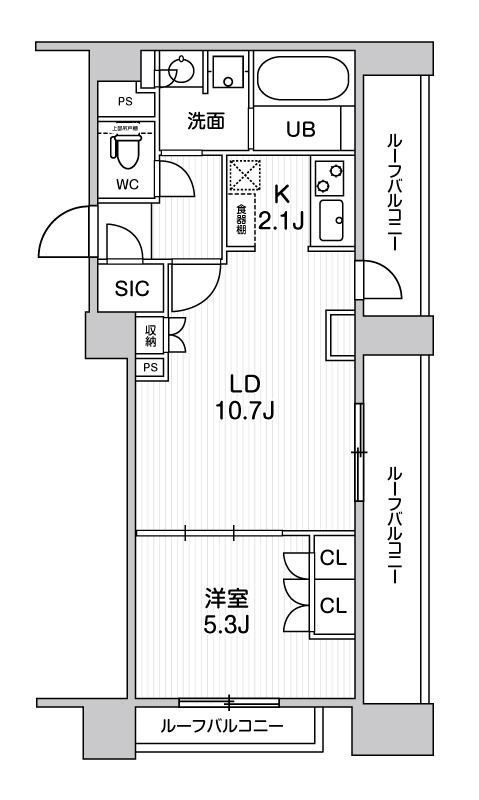 シーズンフラッツ新高円寺の間取り