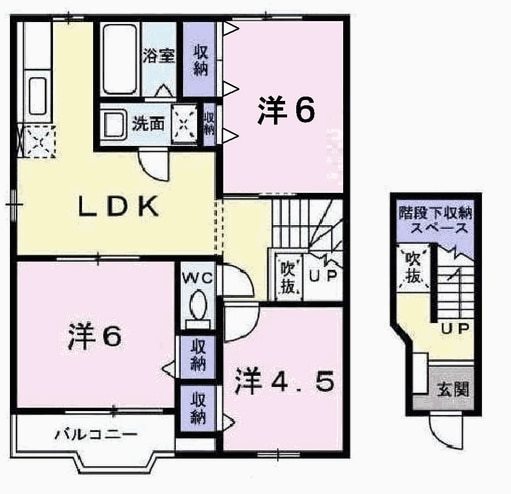 シャルマン北野Bの間取り