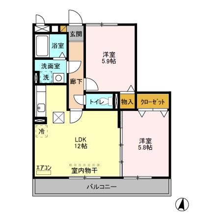 グレースヒルズ　IIの間取り