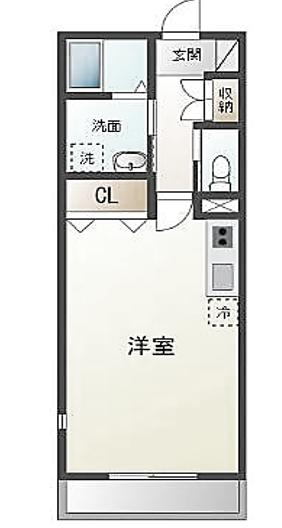 名古屋市緑区潮見が丘のアパートの間取り