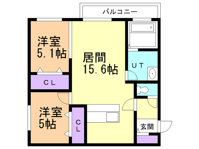 カルミア桑園（Ｋａｌｍｉａ桑園）の間取り