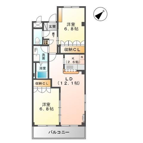 市原市松ケ島のマンションの間取り