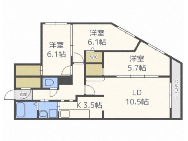 カレラ山鼻２ｎｄの間取り