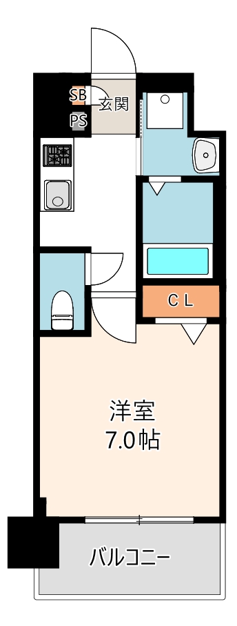 エグゼ難波西IVの間取り